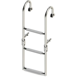 Трап складной с горизонтальным креплением 3 серых ступени 270 мм (040176GT)